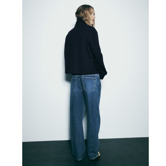 ZARA Double Breasted Navy Jacket - Picture 3 of 10